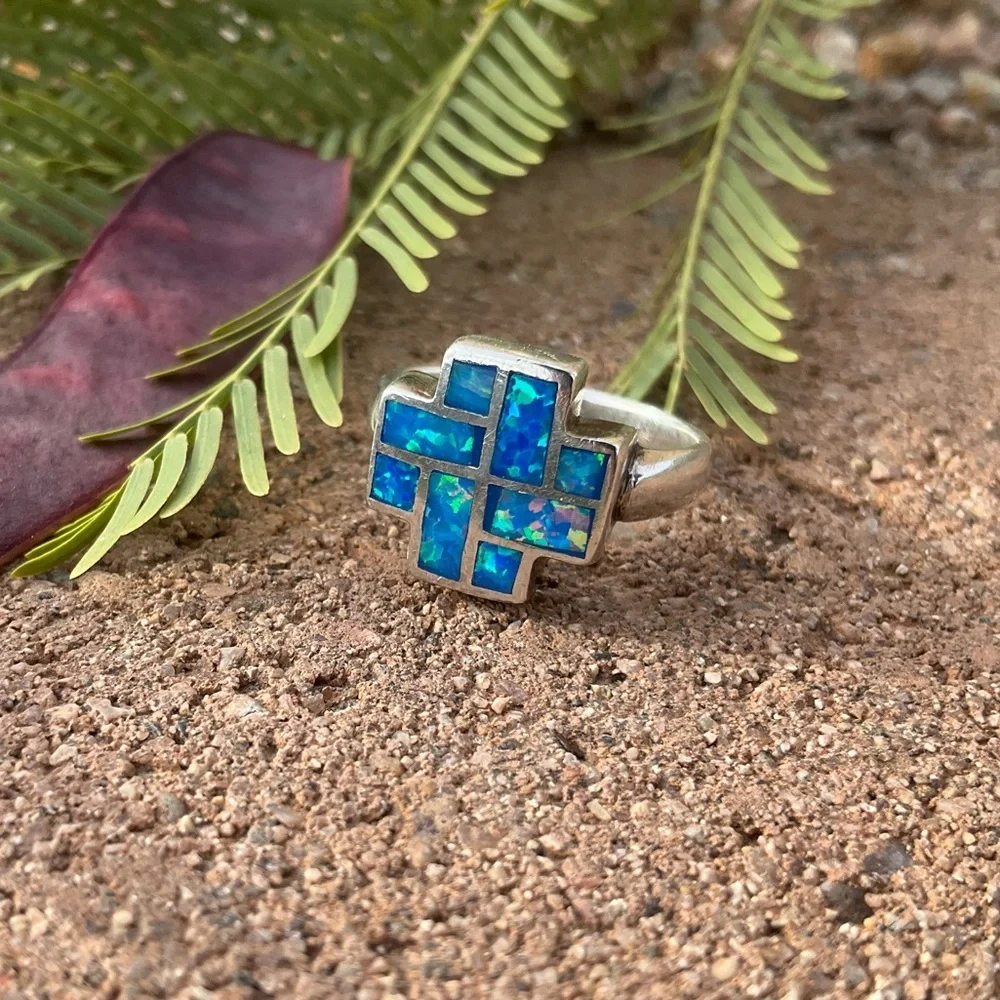 Maltese Cross Opal Ring